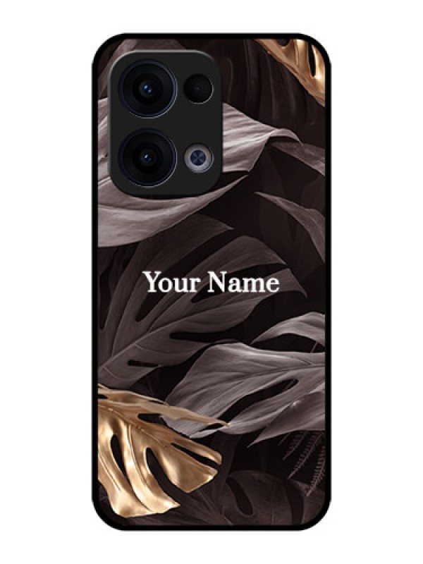 Custom Reno 13 5G Custom Metal Phone CaseWild Leaves Digital Paint Design