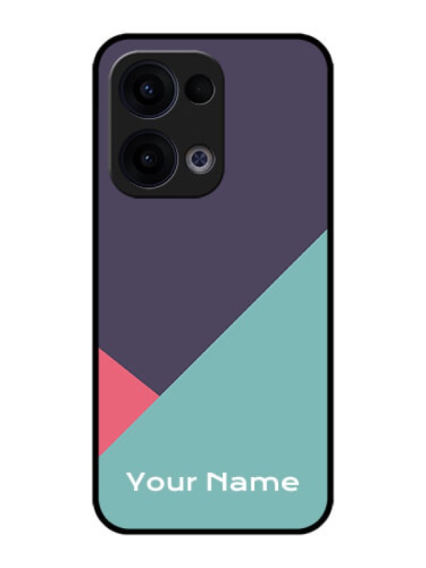 Custom Reno 13 5G Custom Metal Phone CaseTri Color Abstract Design