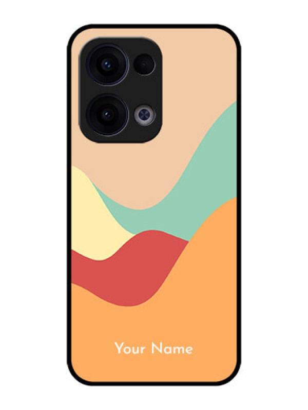 Custom Reno 13 5G Custom Metal Phone CaseOcean Waves Multi - Colour Design