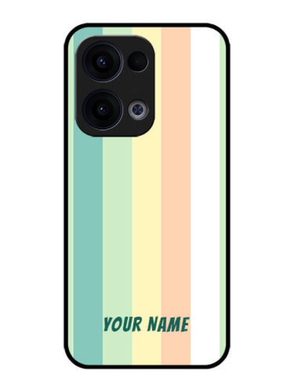 Custom Reno 13 5G Custom Metal Phone CaseMulti - Colour Stripes Design