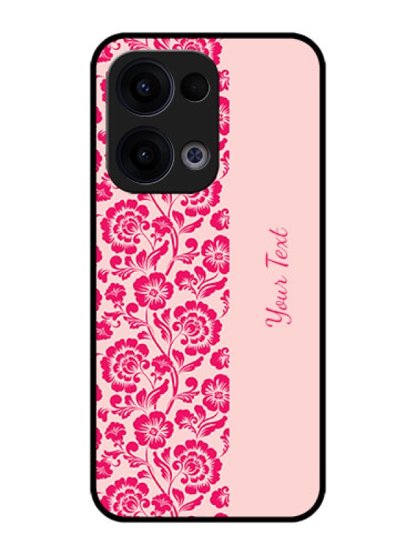 Custom Reno 13 5G Custom Metal Phone CaseAttractive Floral Pattern Design