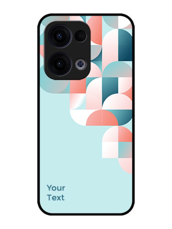 Custom Reno 13 5G Custom Metal Phone CaseStylish Semi - Circle Pattern Design