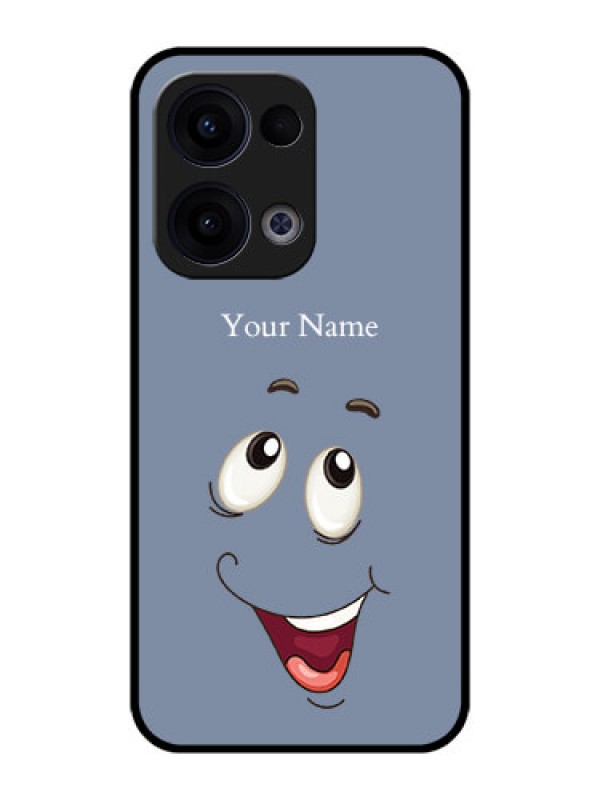 Custom Reno 13 5G Custom Metal Phone CaseLaughing Cartoon Face Design