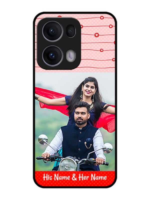 Custom Reno 13 Pro 5G Custom Metal Phone CaseRed Pattern Case Design