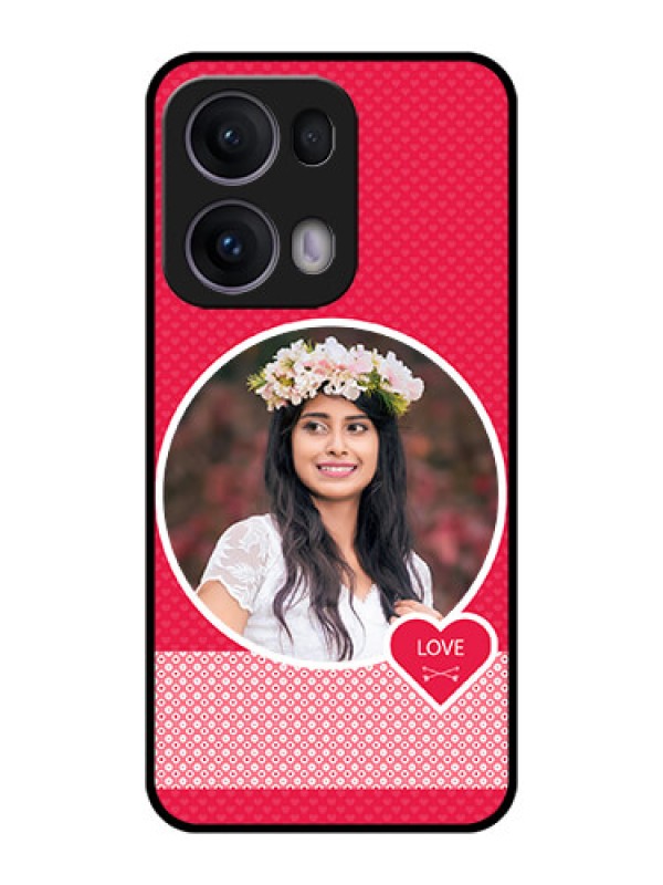 Custom Reno 13 Pro 5G Custom Metal Phone CasePink Color Pattern Design