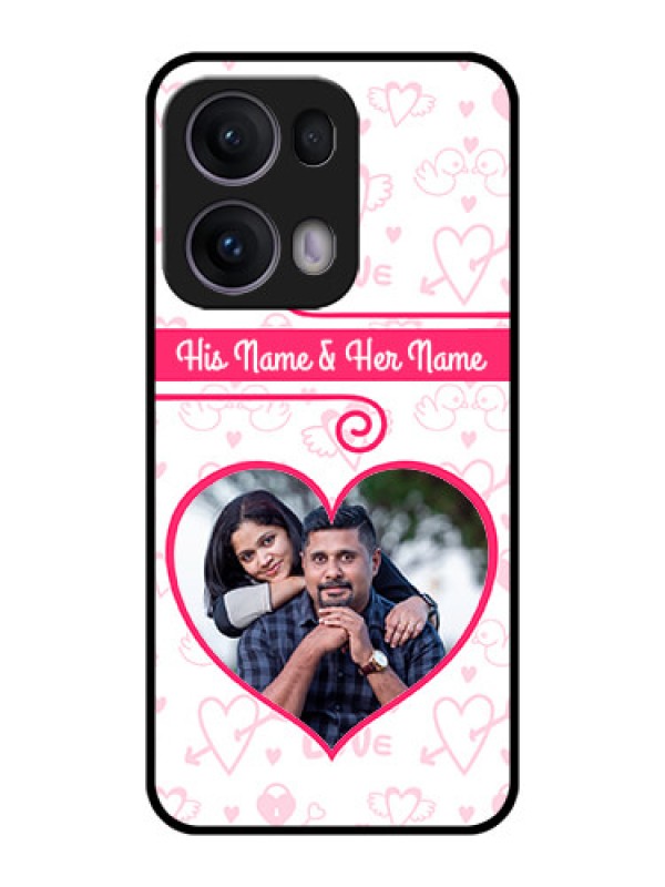 Custom Reno 13 Pro 5G Custom Metal Phone CaseHeart Shape Love Design