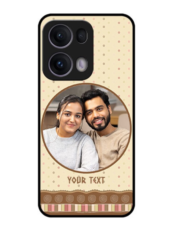 Custom Reno 13 Pro 5G Custom Metal Phone CaseBrown Dotted Mobile Case Design