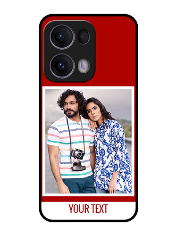 Custom Reno 13 Pro 5G Custom Metal Phone CaseRed Color Design