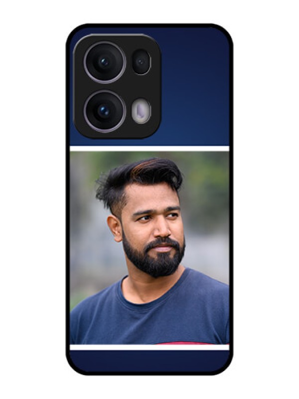 Custom Reno 13 Pro 5G Custom Metal Phone CaseSimple Royal Blue Design