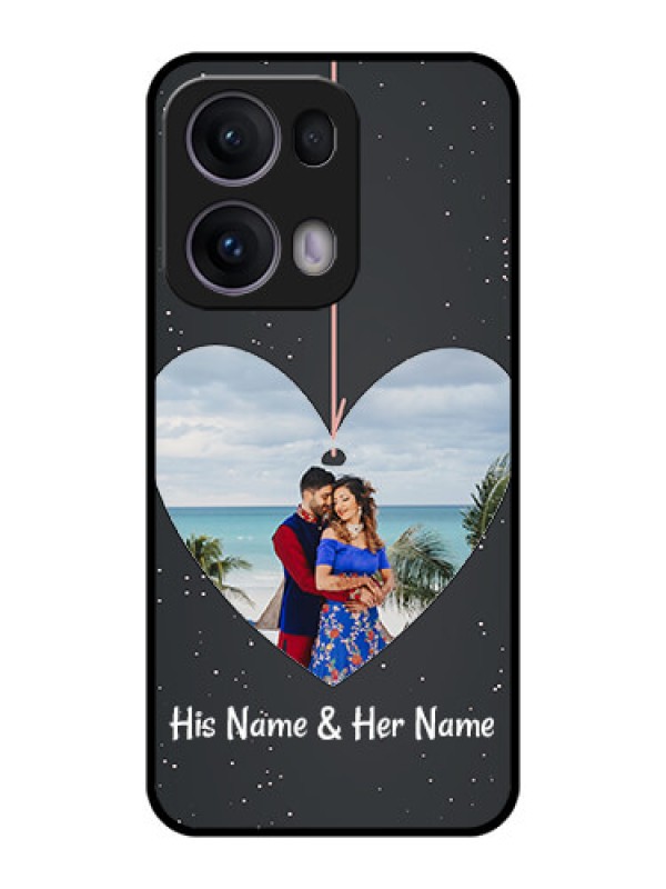 Custom Reno 13 Pro 5G Custom Metal Phone CaseHanging Heart Design