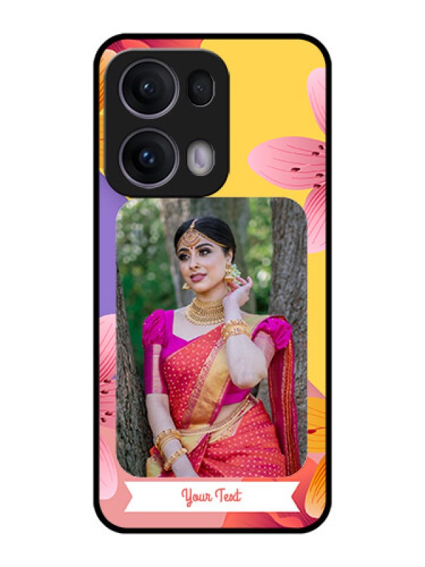 Custom Reno 13 Pro 5G Custom Metal Phone Case3 Image With Vintage Floral Design