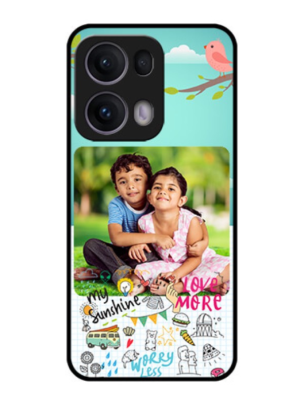 Custom Reno 13 Pro 5G Custom Metal Phone CaseDoodle Love Design