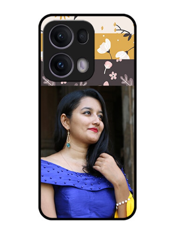 Custom Reno 13 Pro 5G Custom Metal Phone CaseStylish Floral Design