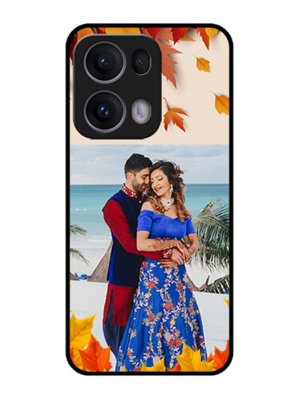 Custom Reno 13 Pro 5G Custom Metal Phone CaseAutumn Maple Leaves Design