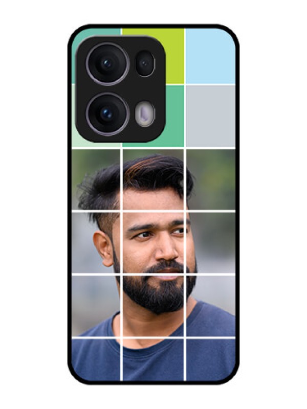 Custom Reno 13 Pro 5G Custom Metal Phone CaseWith White Box Pattern