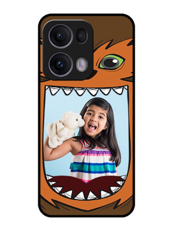 Custom Reno 13 Pro 5G Custom Metal Phone CaseOwl Monster Back Case Design