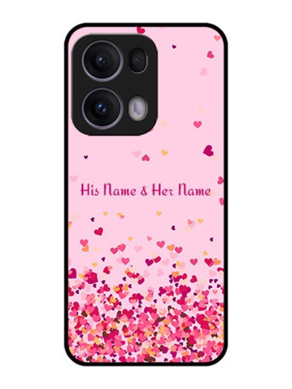 Custom Reno 13 Pro 5G Custom Metal Phone CaseFloating Hearts Design