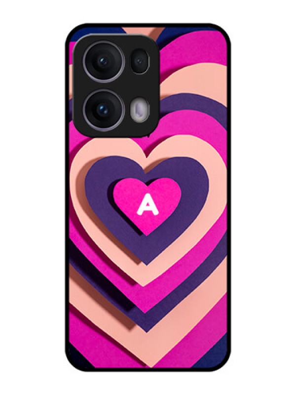 Custom Reno 13 Pro 5G Custom Metal Phone CaseCute Heart Pattern Design
