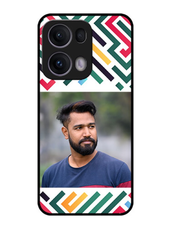 Custom Reno 13 Pro 5G Custom Metal Phone CaseColorful Maze Pattern Design