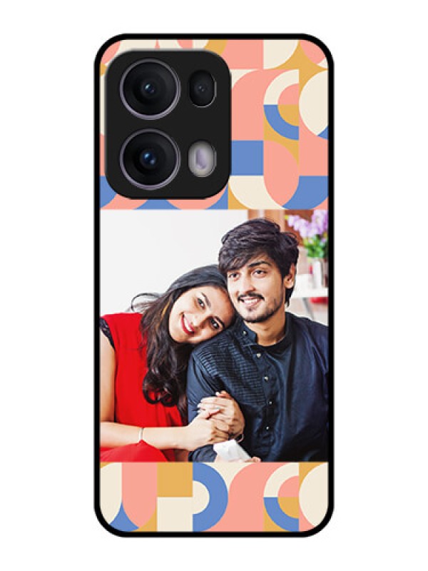 Custom Reno 13 Pro 5G Custom Metal Phone CaseSemi - Circle Maze Pattern Design