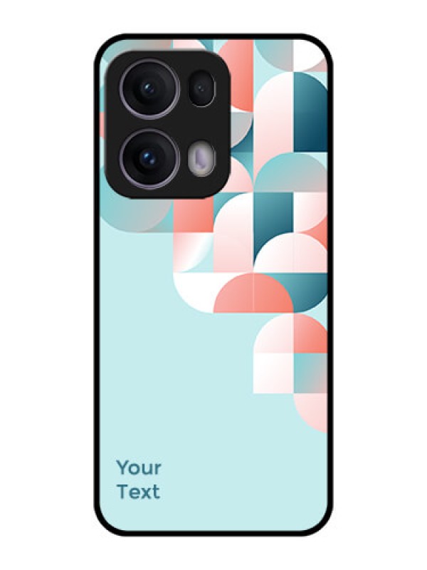 Custom Reno 13 Pro 5G Custom Metal Phone CaseStylish Semi - Circle Pattern Design