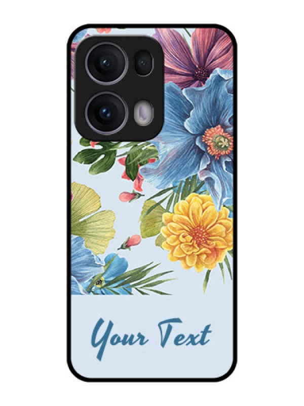 Custom Reno 13 Pro 5G Custom Metal Phone CaseStunning Watercolored Flowers Painting Design