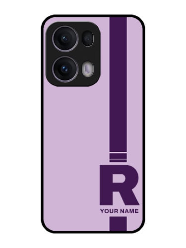 Custom Reno 13 Pro 5G Custom Metal Phone CaseSimple Dual Tone Stripe With Name Design