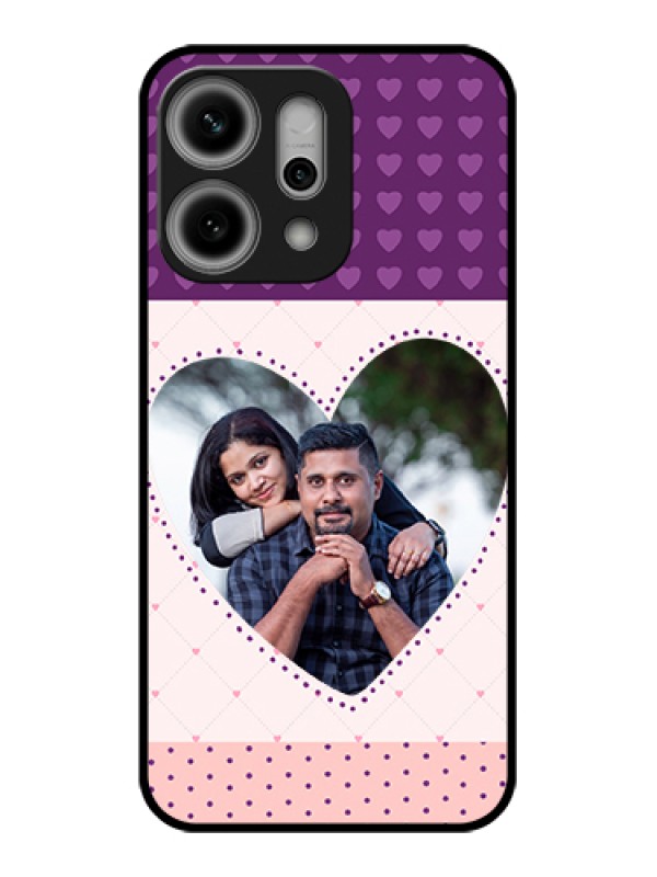 Custom Oppo Reno 14 Pro 5G Custom Metal Phone Case - Violet Love Dots Design