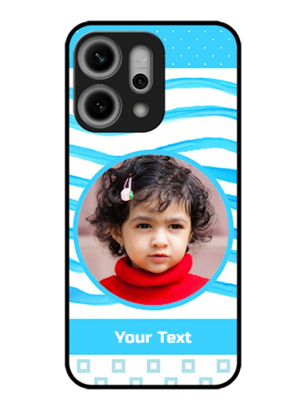 Custom Oppo Reno 14 Pro 5G Custom Metal Phone Case - Simple Blue Case Design