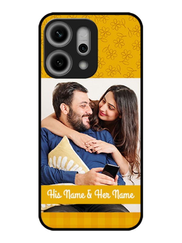 Custom Oppo Reno 14 Pro 5G Custom Metal Phone Case - Yellow Floral Design