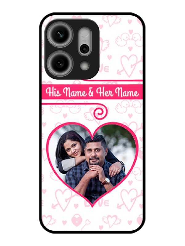 Custom Oppo Reno 14 Pro 5G Custom Metal Phone Case - Heart Shape Love Design