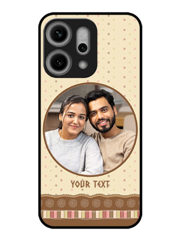 Custom Oppo Reno 14 Pro 5G Custom Metal Phone Case - Brown Dotted Mobile Case Design