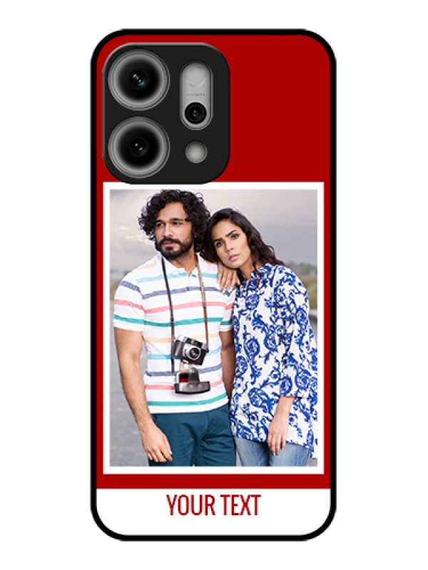 Custom Oppo Reno 14 Pro 5G Custom Metal Phone Case - Red Color Design