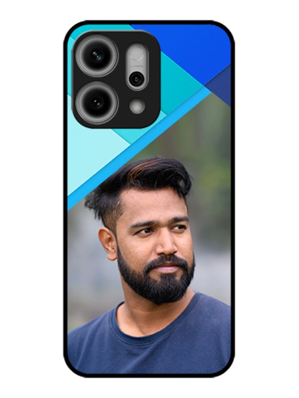 Custom Oppo Reno 14 Pro 5G Custom Metal Phone Case - Blue Pattern Design