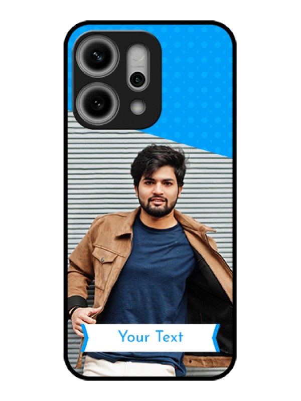 Custom Oppo Reno 14 Pro 5G Custom Metal Phone Case - Simple Blue Color Design