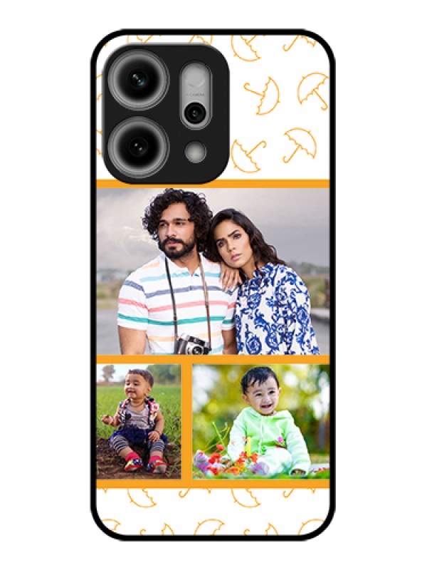 Custom Oppo Reno 14 Pro 5G Custom Metal Phone Case - Yellow Pattern Design