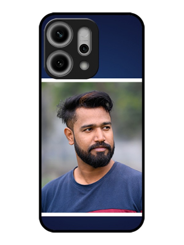 Custom Oppo Reno 14 Pro 5G Custom Metal Phone Case - Simple Royal Blue Design