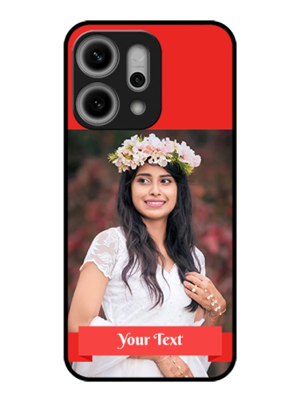 Custom Oppo Reno 14 Pro 5G Custom Metal Phone Case - Simple Red Color Design