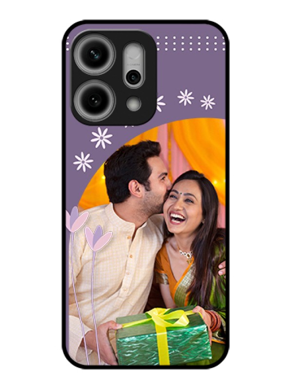 Custom Oppo Reno 14 Pro 5G Custom Metal Phone Case - Lavender Flowers Design