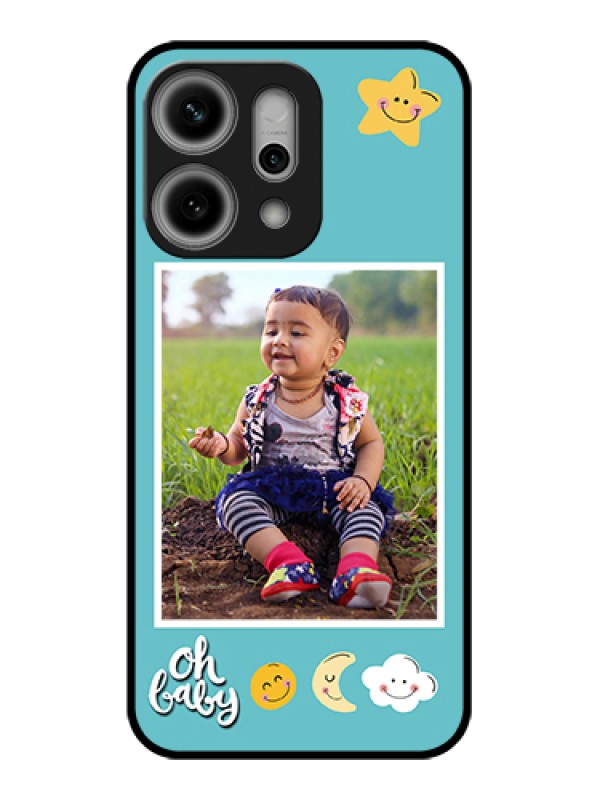 Custom Oppo Reno 14 Pro 5G Custom Metal Phone Case - Smiley Kids Stars Design