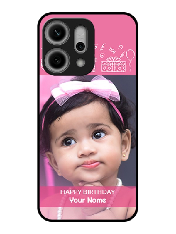 Custom Oppo Reno 14 Pro 5G Custom Metal Phone Case - With Birthday Line Art Design