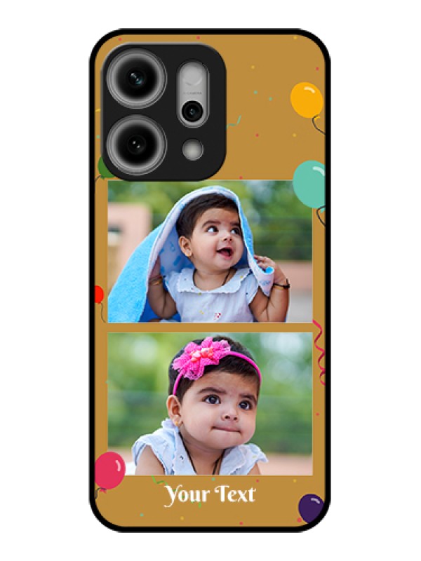 Custom Oppo Reno 14 Pro 5G Custom Metal Phone Case - Image Holder With Birthday Celebrations Design