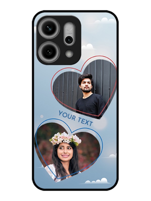 Custom Oppo Reno 14 Pro 5G Custom Metal Phone Case - Blue Color Couple Design