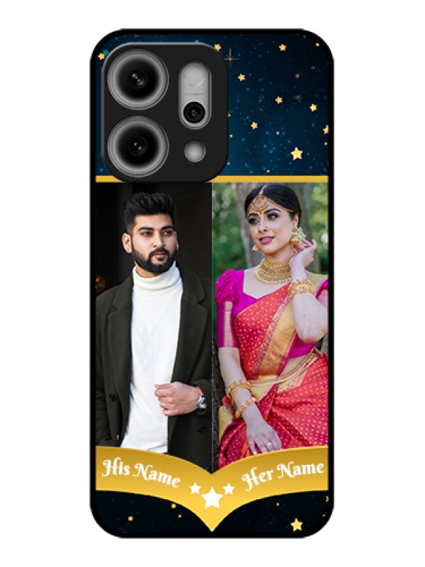 Custom Oppo Reno 14 Pro 5G Custom Metal Phone Case - Galaxy Stars Backdrop Design