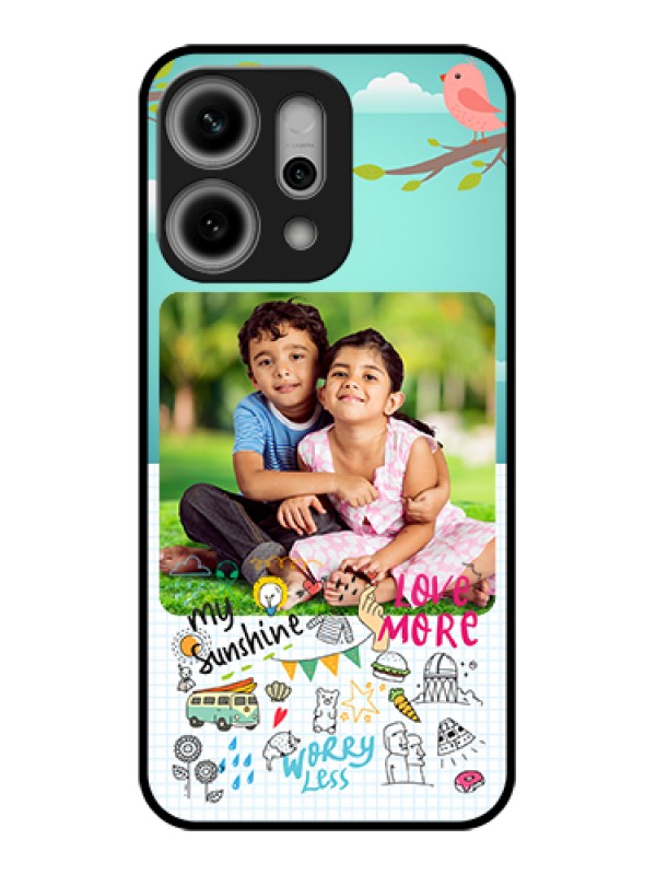 Custom Oppo Reno 14 Pro 5G Custom Metal Phone Case - Doodle Love Design