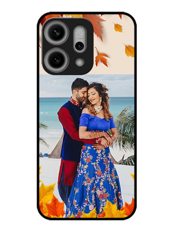 Custom Oppo Reno 14 Pro 5G Custom Metal Phone Case - Autumn Maple Leaves Design