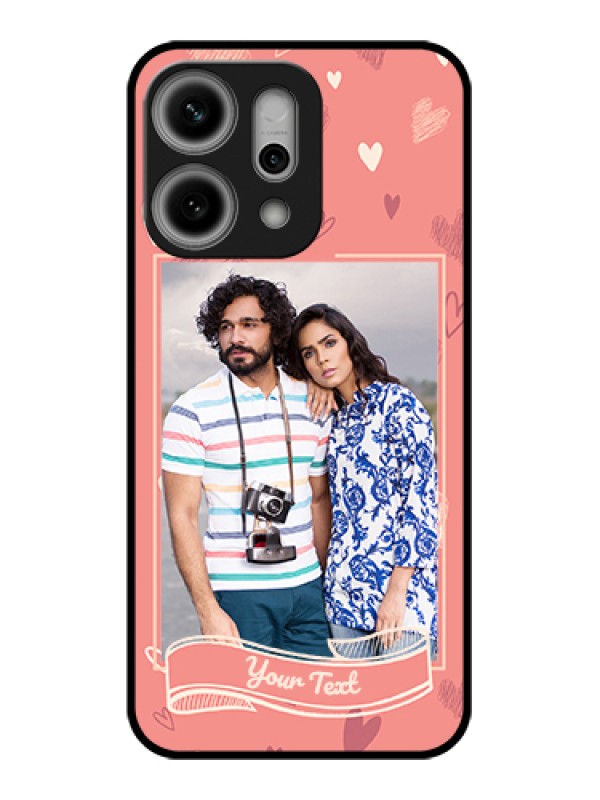 Custom Oppo Reno 14 Pro 5G Custom Metal Phone Case - Love Doodle Art Design