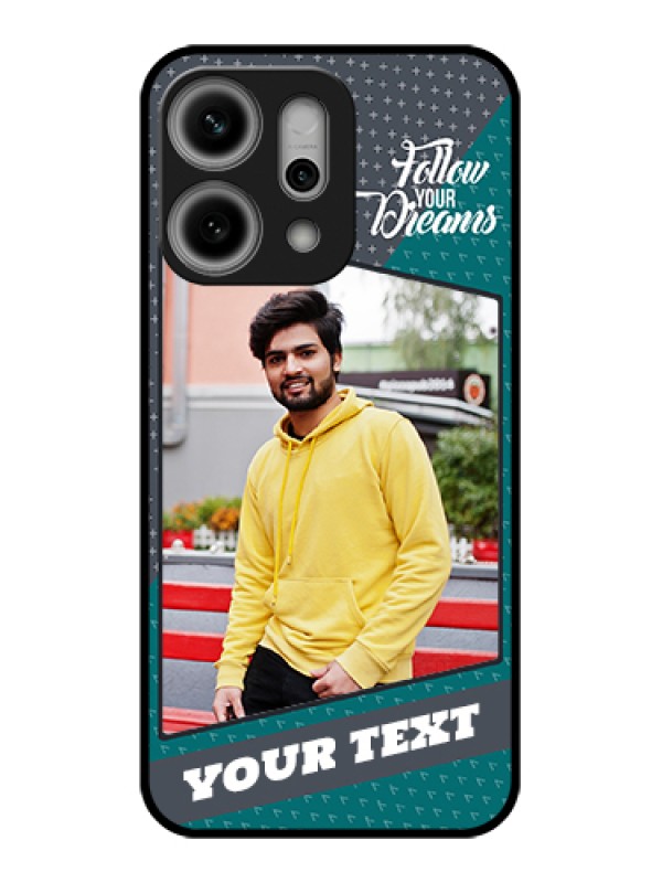 Custom Oppo Reno 14 Pro 5G Custom Metal Phone Case - Background Pattern Design With Quote
