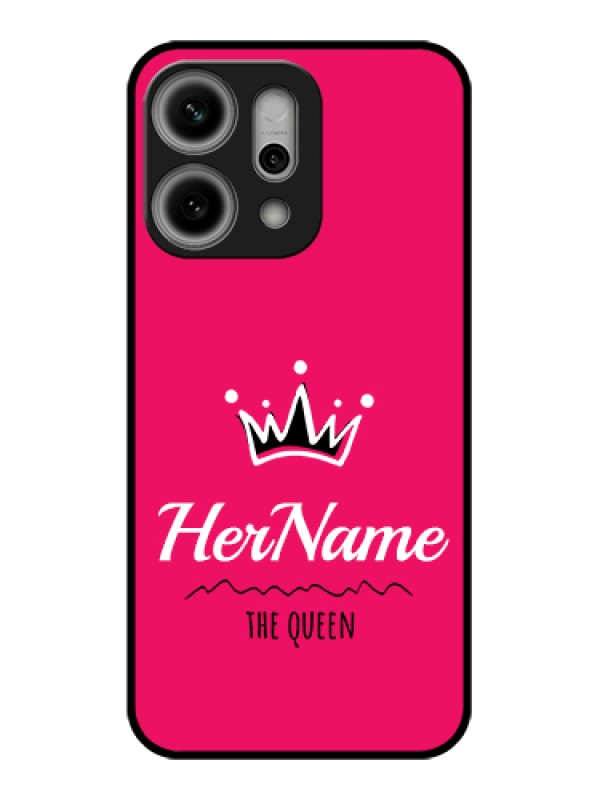 Custom Oppo Reno 14 Pro 5G Custom Metal Phone Case - Queen With Name Design
