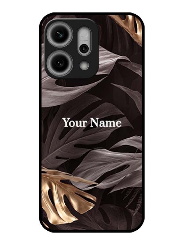 Custom Oppo Reno 14 Pro 5G Custom Metal Phone Case - Wild Leaves Digital Paint Design